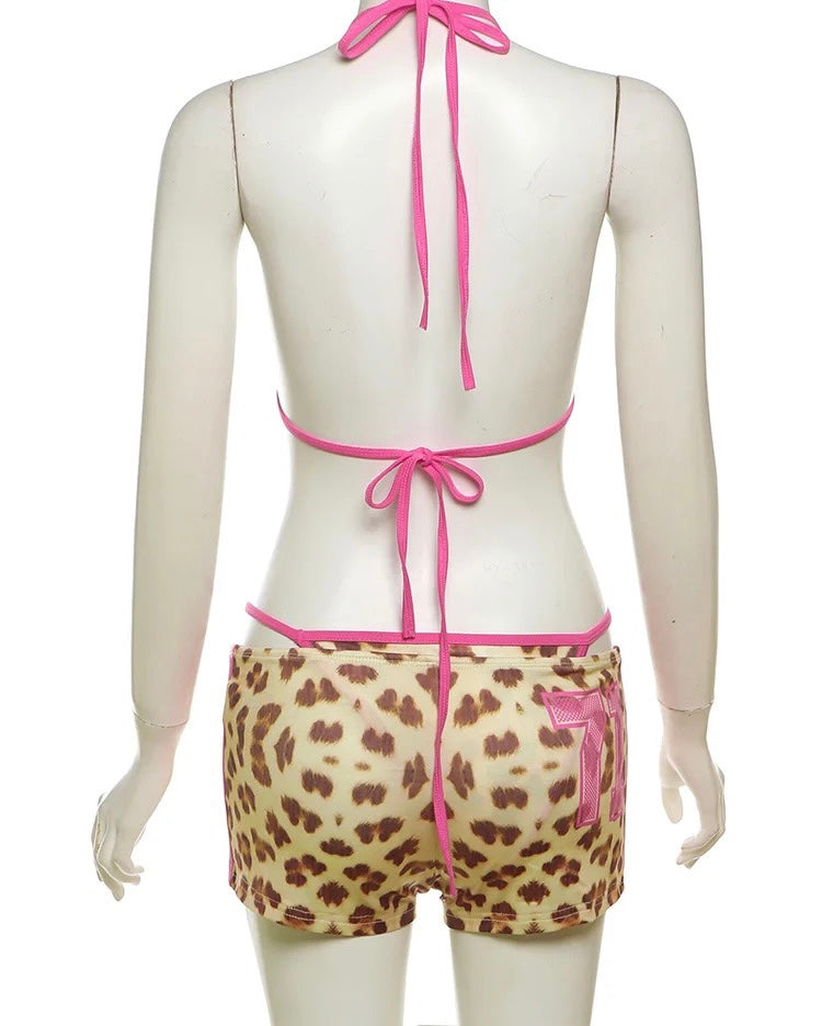 “Pink leopard” 3 piece set