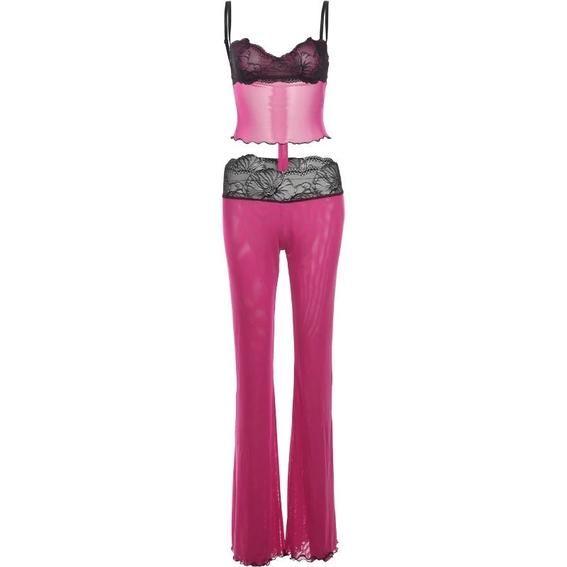Lace pants set