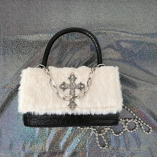 Fur cross purse