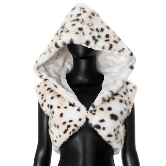 Leopard plush hoodie