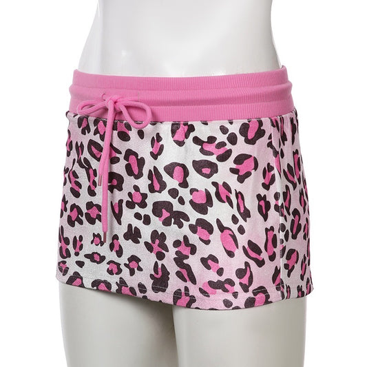 “Pink leopard” skirt