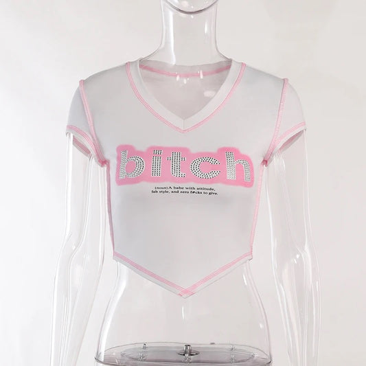 “Bish” crop tee