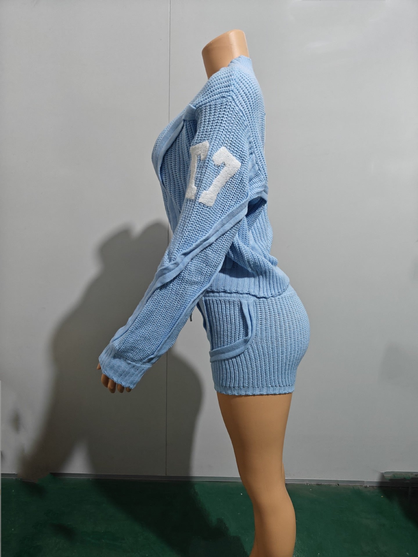 “Varsity” sweater set